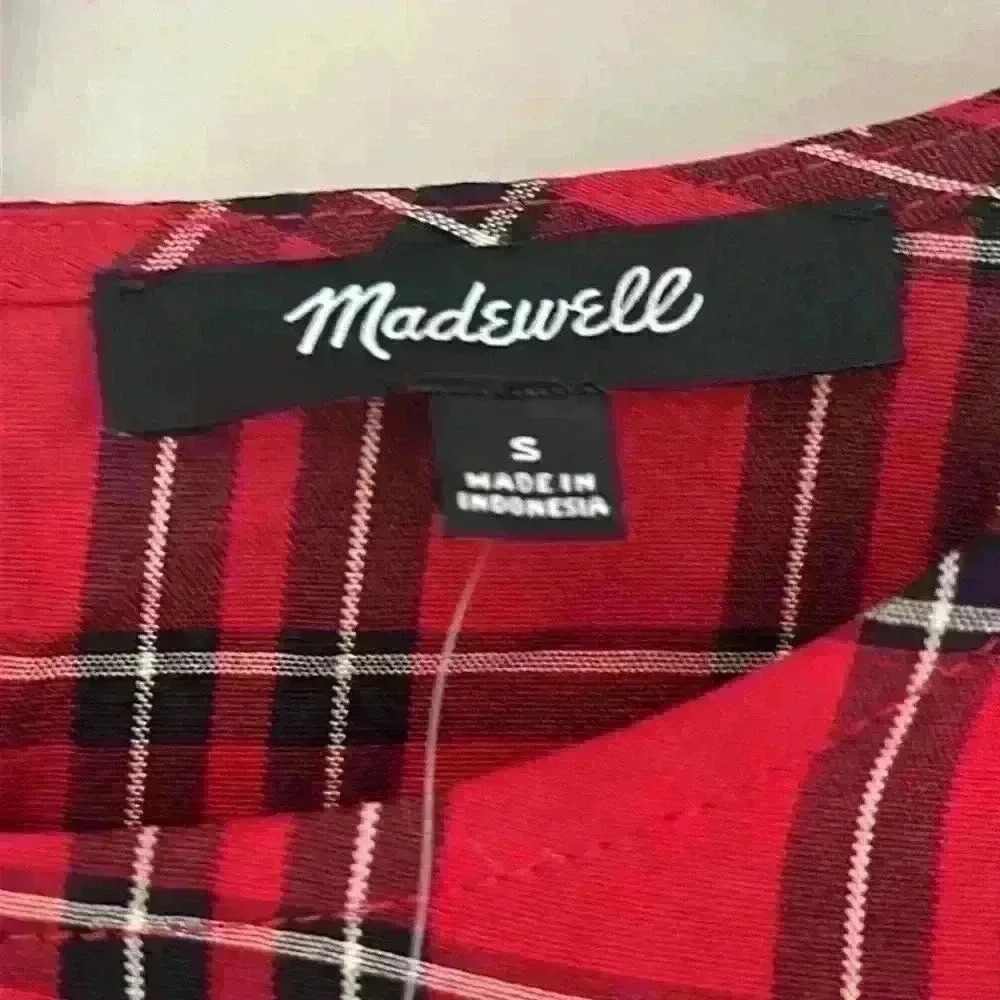 Madewell Plaid Tiered Top - Picture 3 of 11